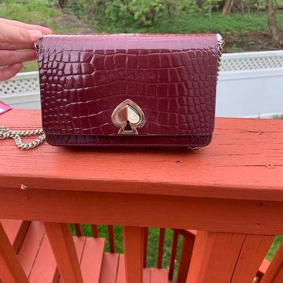 NWT KATE SPADE ROMY CROC EMBOSSED CROSSBODY - Picture 2 of 5